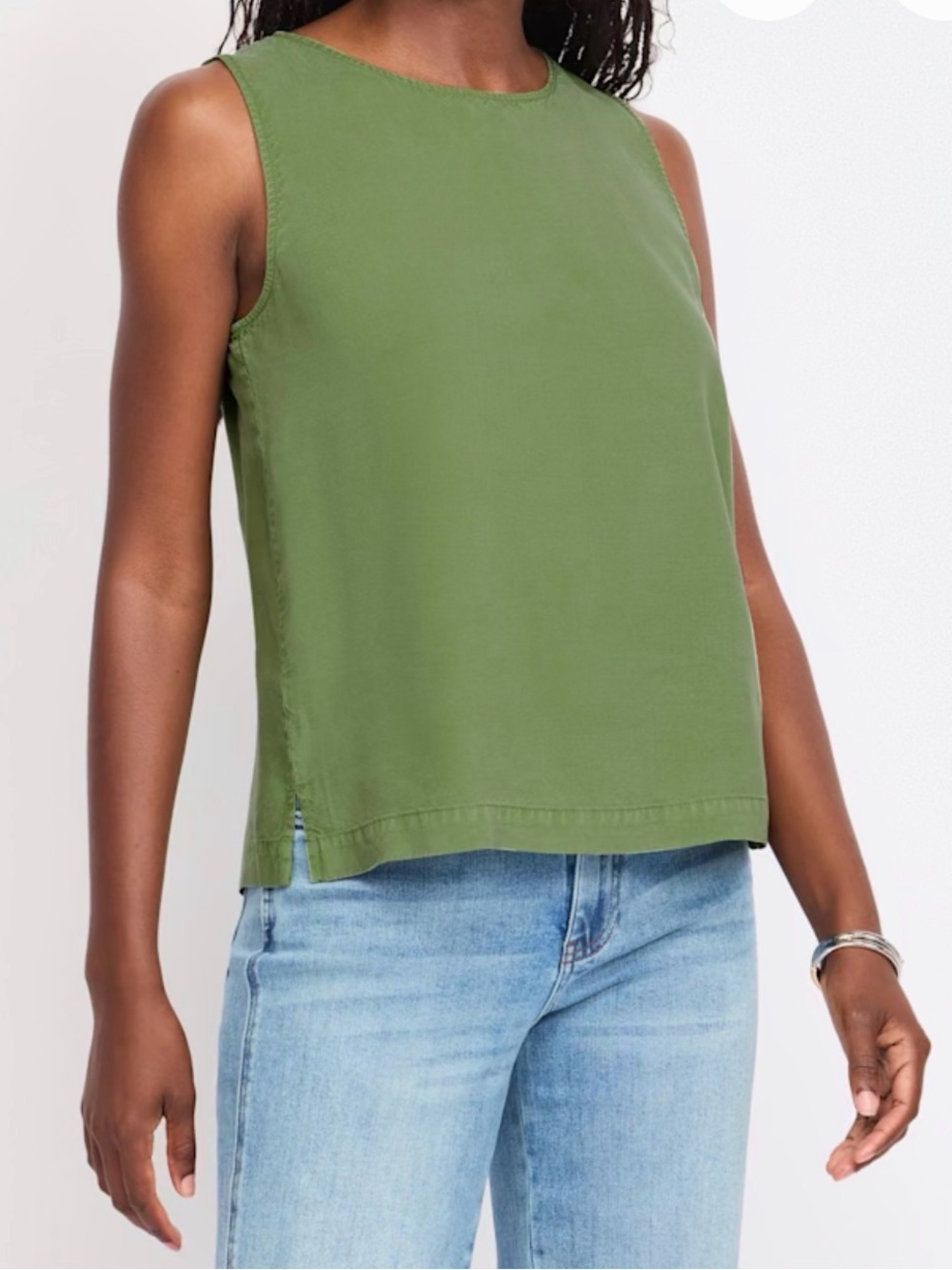 NWT Market and Spruce Gwen Lyocell Tank in Green